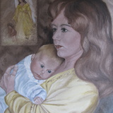 Äiti ja lapsi, 54 x 65, 1994